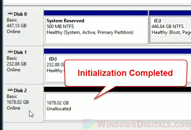 Windows 11 Disk Management Initialize disk not working