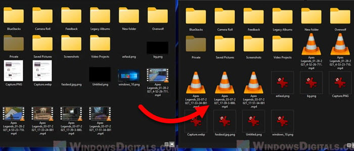 Windows 11 Files and Folders Thumbnails Icons