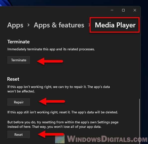 Windows 11 Media Player won't open