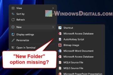 Windows 11 New Folder Missing From Right-Click Menu