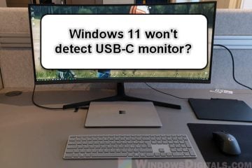 Windows 11 Not Detecting USB-C Monitors