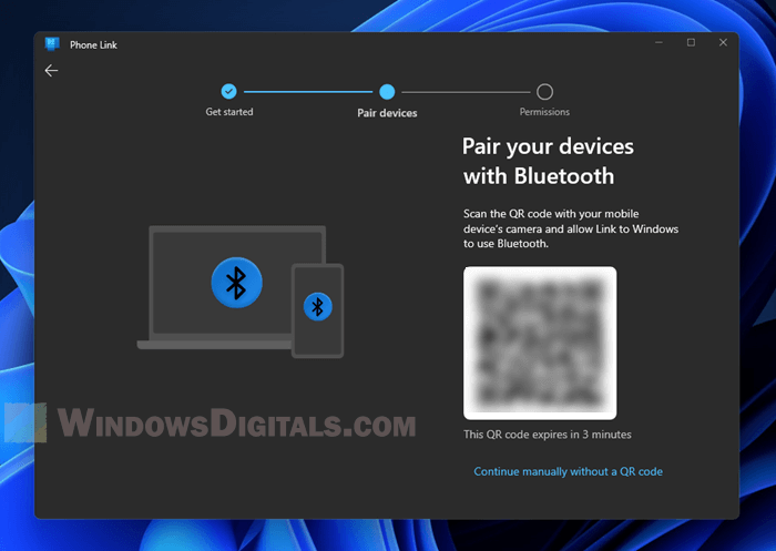 Windows 11 Phone Link Stuck on Pair Devices