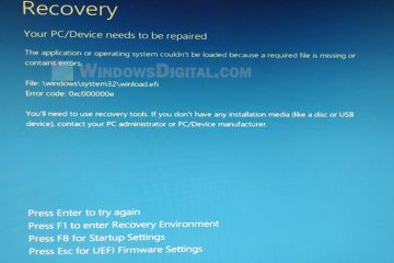 Windows 11 Recovery Your PC needs to be repaired