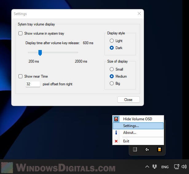 Windows 11 Remove Volume Pop Up