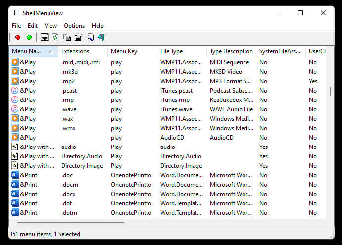 Windows 11 Remove items from right-click menu