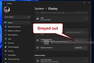 Windows 11 Screen Resolution Greyed Out