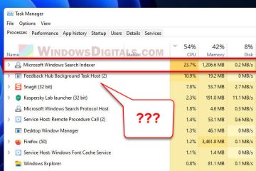 Windows 11 Search Indexer High CPU and Disk Usage