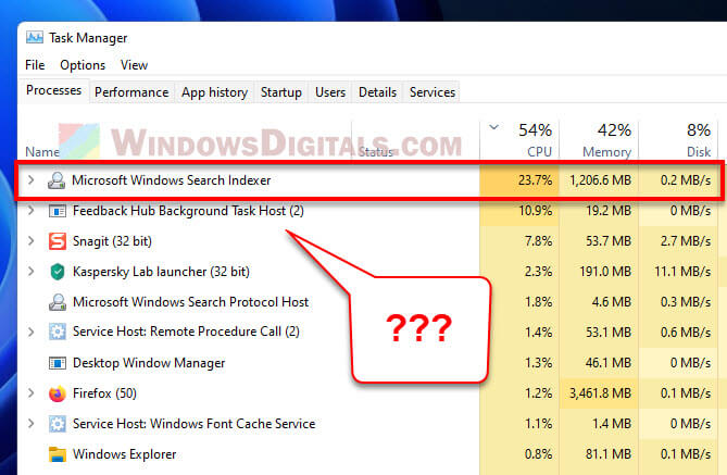 Windows 11 Search Indexer High CPU and Disk Usage