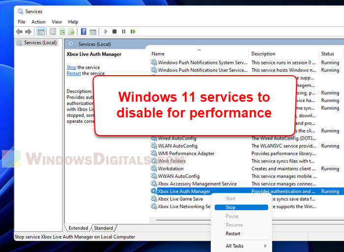 Windows 11 Services to Disable for Gaming