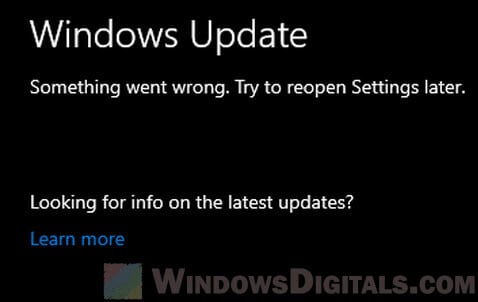 Windows 11 Something went wrong try to reopen Settings later