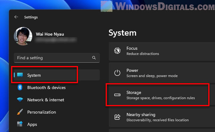 Windows 11 Storage Settings