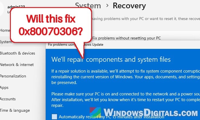 Windows 11 Update Fails With Error 0x80070306 (KB5127648)