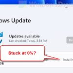 Windows 11 Update Stuck at 0