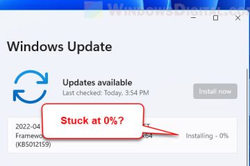 Windows 11 Update Stuck at 0