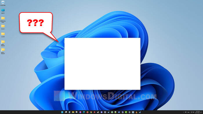 Windows 11 White Square Rectangle Box On Desktop Screen