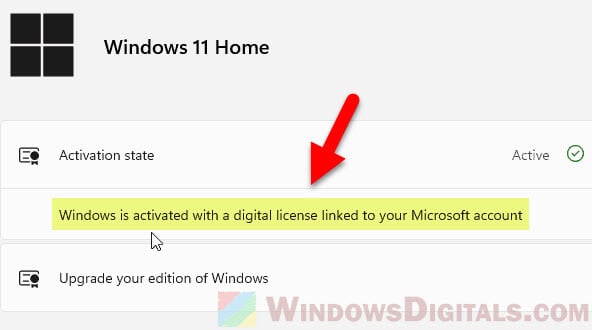 Windows 11 digital license vs product key