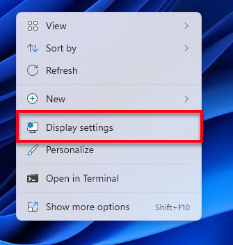 Windows 11 display settings