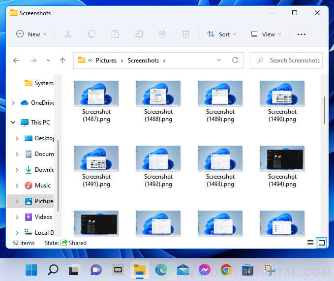 Windows 11 screenshot location folder