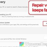 "Windows 11, version 25H2 (repair version)" Failed to Install