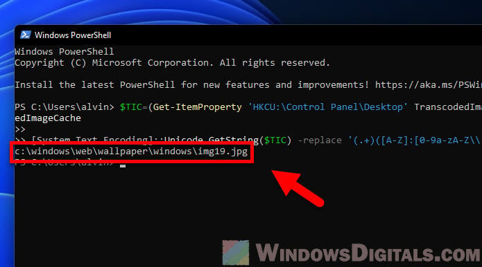 Windows 11 wallpaper location check powershell