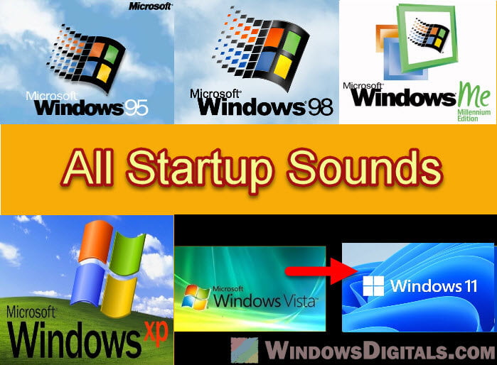 Windows 95, 98, XP, 7, 10 and 11 All Startup Sounds