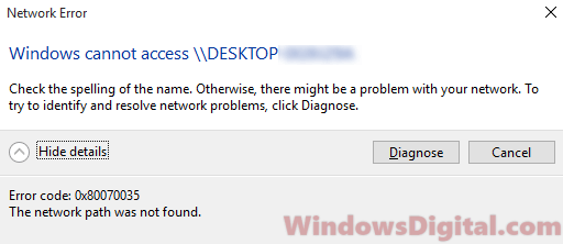 Windows Cannot Access Network Shared Folder or Drive in Windows 10 (Fix)