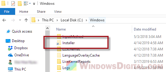 clean up windows installer folder windows 10