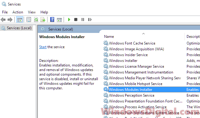 Disable Windows Modules Installer Worker