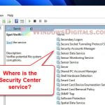 Windows Security Center Service Missing Windows 11 10