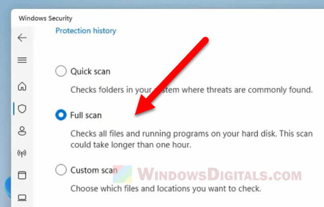 Windows Security Defender Full Scan