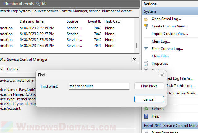 Windows Task Scheduler cannot be started