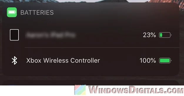 Wireless Controller Battery Percentage