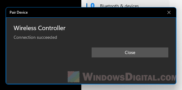 Wireless Controller Connected succeeded