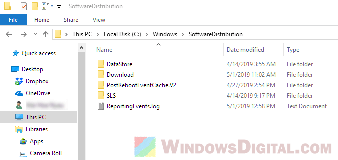 Delete Software Distribution folder Windows 11/10