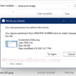 You need permission to perform this action network share folder Windows 11 10