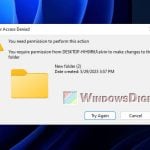 You require permission to make changes to this folder Windows 11