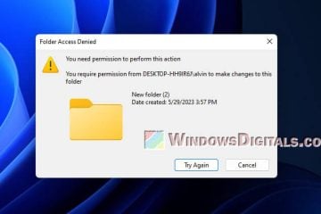You require permission to make changes to this folder Windows 11
