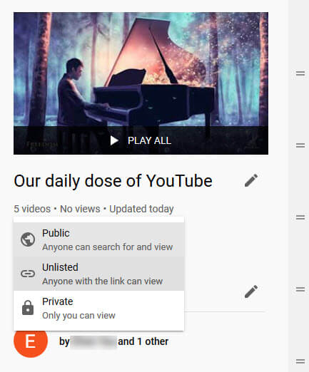 YouTube collaborate playlist not showing up