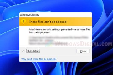 Your Internet security settings prevented one or more files Windows 11
