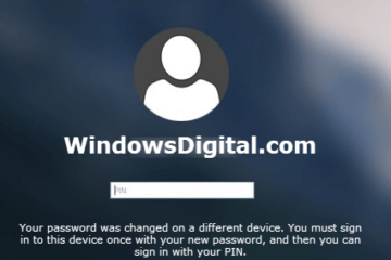 Your password was changed on a different device Windows 10 Hello