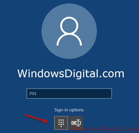 Windows Hello Pin Sign-in option