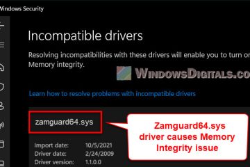 Zamguard64.sys Memory Integrity How to Uninstall it