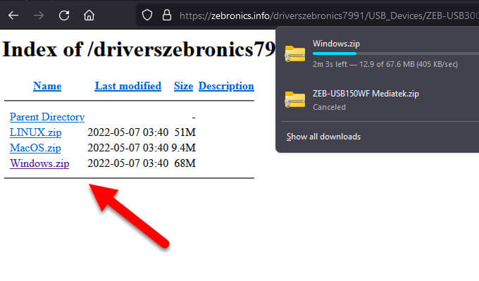 Zebronics WiFi Adapter Driver for Windows 11 10