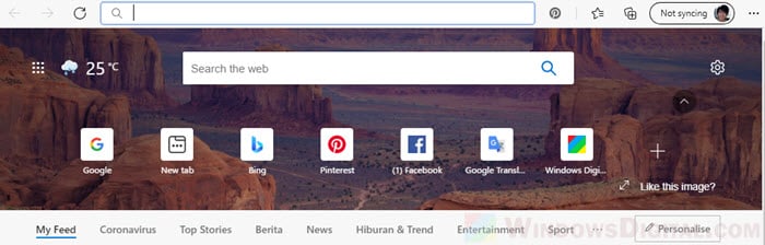 change default search engine of search box in Microsoft Edge