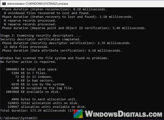 chkdsk f fix errors external drive Windows 11
