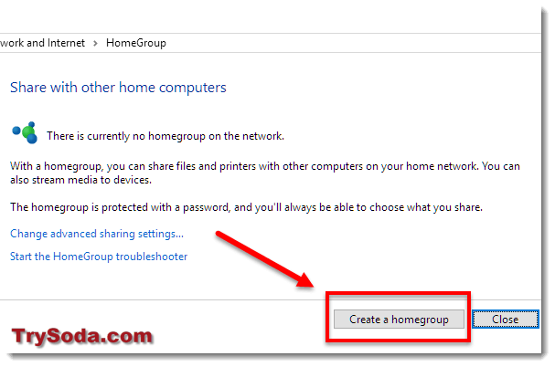 create a homegroup windows 10