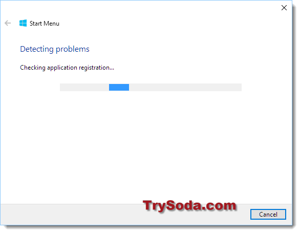 critical error start menu cortana not working troubleshooter