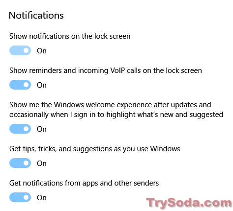 disable notification sound setting
