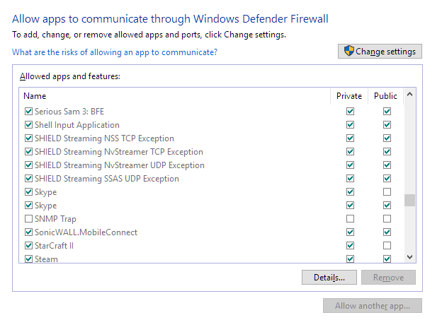 Firewall add Skype to exception Windows 11/10