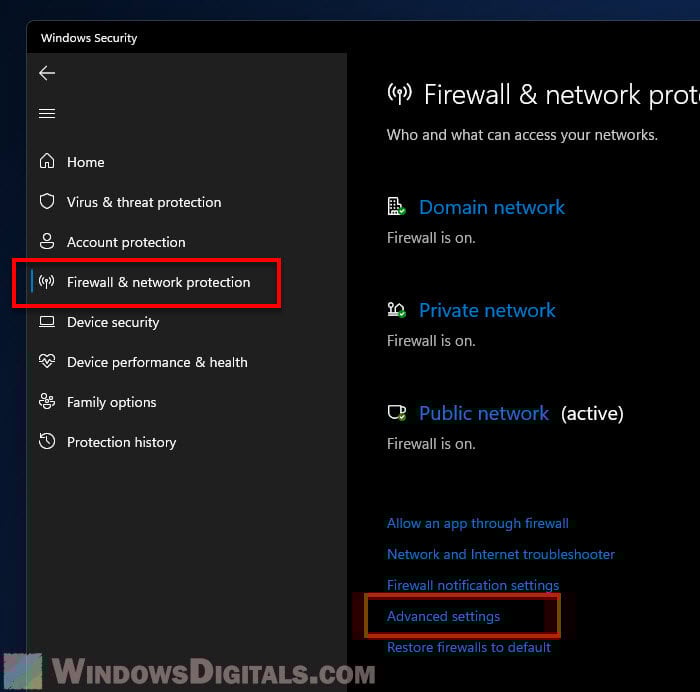 firewall and network protection
